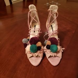 Zara Pom Pom Sandals